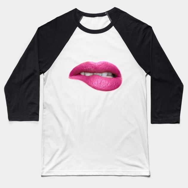 lustful lips Baseball T-Shirt by Hayderparker123